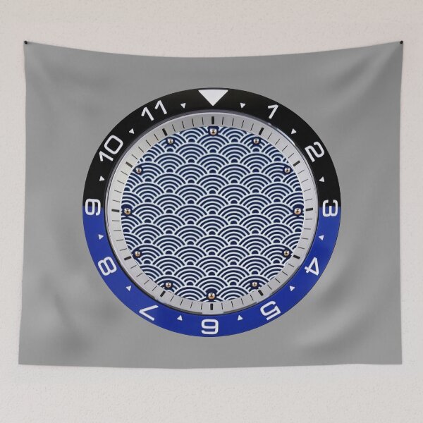 Item preview, Seiko SKX Mod - Blue Seigaiha Pattern designed and sold by StacyCollen.