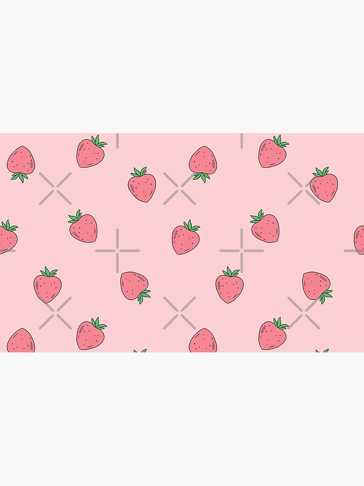 Cute Pastel Pink Aesthetic Strawberry Pattern | Coffee Mug