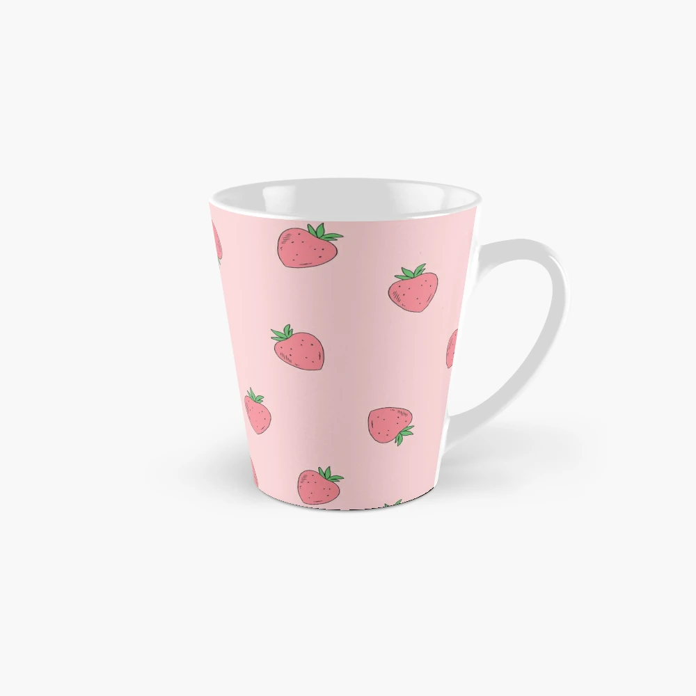 Cute Strawberry Cow Print Kawaii Aesthetic Pattern Front & Back Coffee Mug