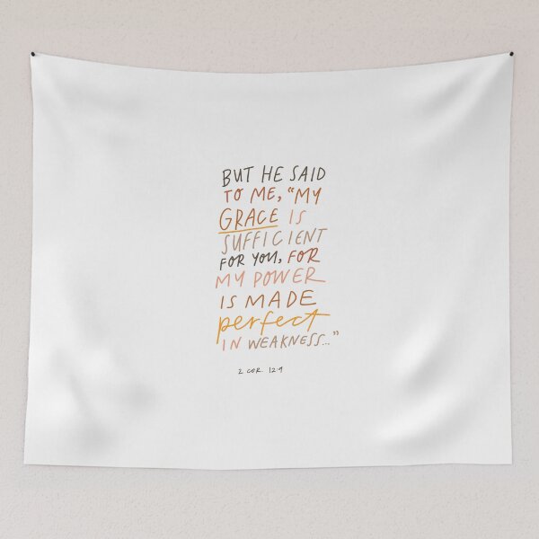 Item preview, 2 Corinthians 12:9 | Bible Verses | Christian Inspirational Faith | Illustration Calligraphy designed and sold by seaniemendoza.