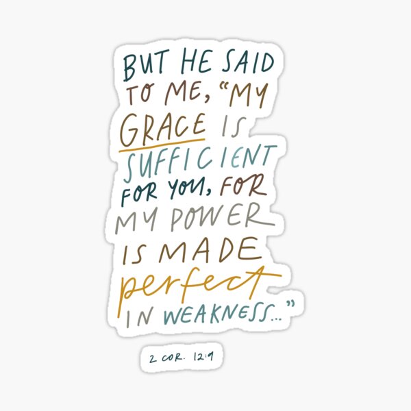 Item preview, 2 Corinthians 12:9 | Bible Verses | Christian Inspirational Faith | Illustration Calligraphy designed and sold by seaniemendoza.