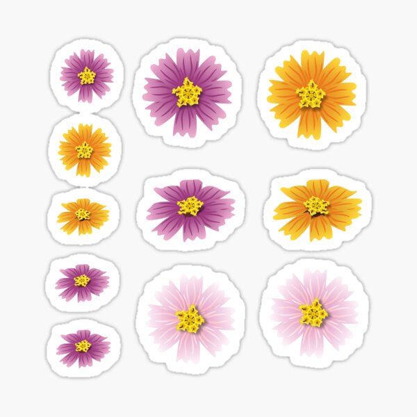 Floral Decor 0002 - Cosmos Sticker