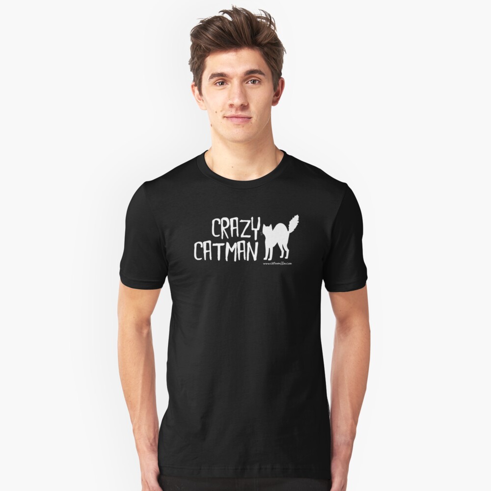 crazy cat man t shirt