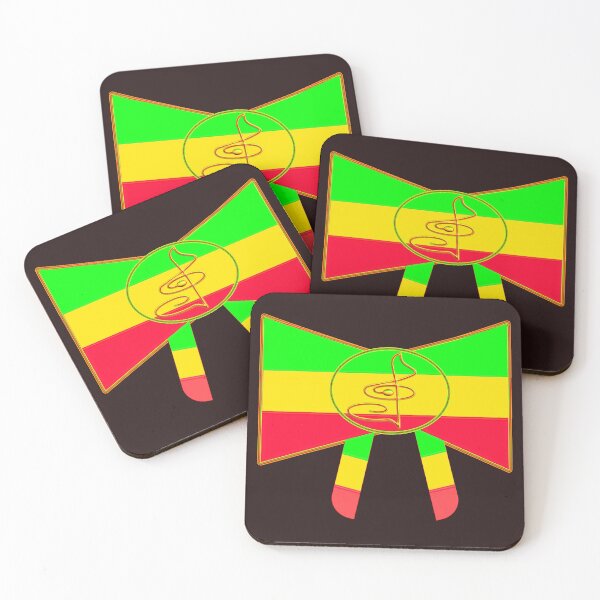 Aperçu de l'œuvre    NOEUD PAPILLON COOL AUX COULEURS DU DRAPEAU RASTA ET CLÉ MUSICALE créée et vendue par Ralek.