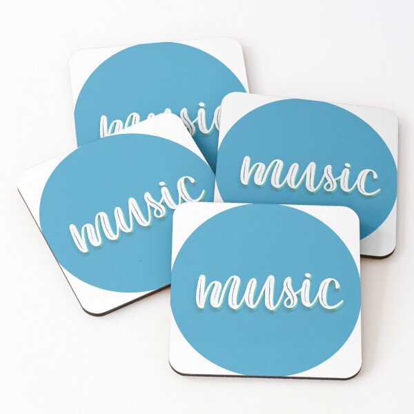 Item preview, Music lettering on blue designed and sold by chillstudio.