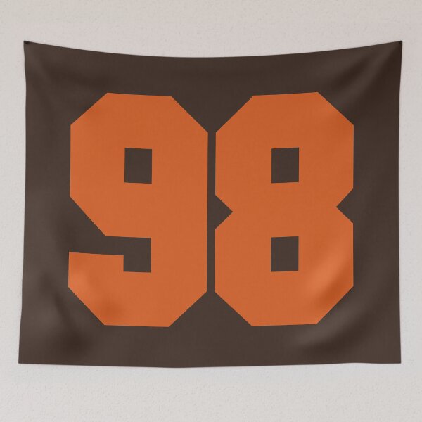 Item preview, 98 Number Cleveland Sports Ninety-Eight Brown Jersey designed and sold by HelloFromAja.