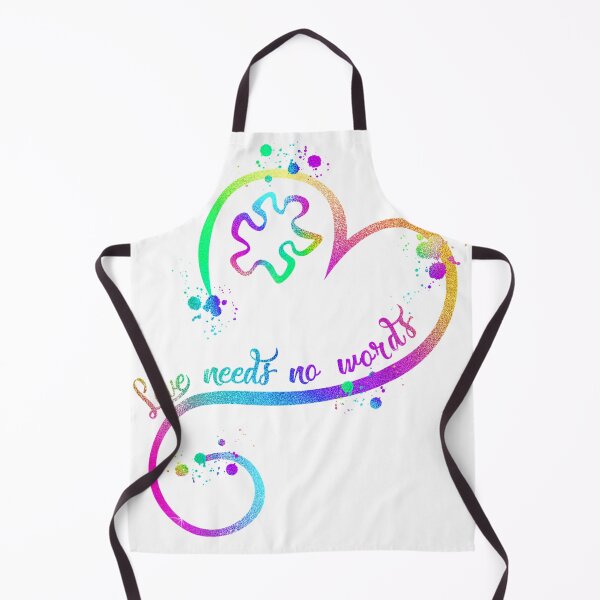 Item preview, Heart Ribbon Love Needs No Words Autism Awareness designed and sold by RomanAmonsson.