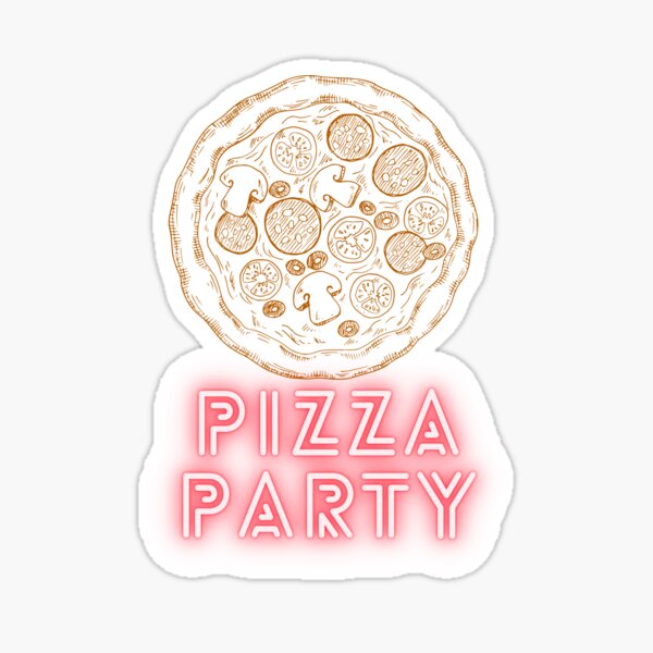 Pizza Party Stickers Redbubble - roblox pizza party pinata
