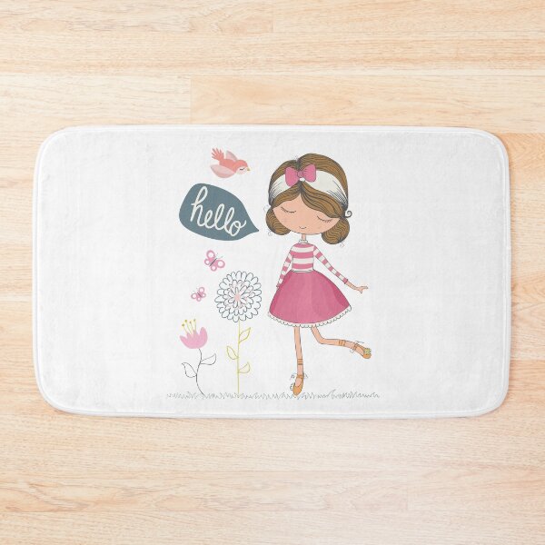 Item preview, girl wearing pink and white dress illustration, Cartoon characters designed and sold by Halalolo.