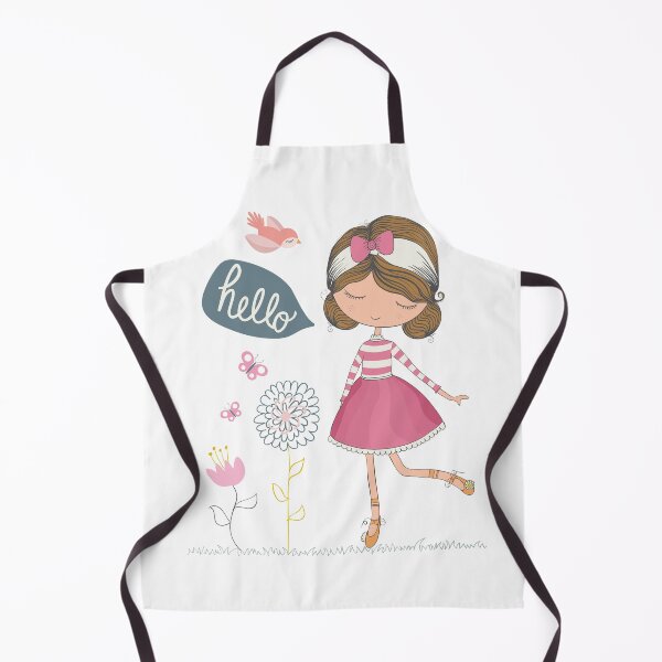 Item preview, girl wearing pink and white dress illustration, Cartoon characters designed and sold by Halalolo.