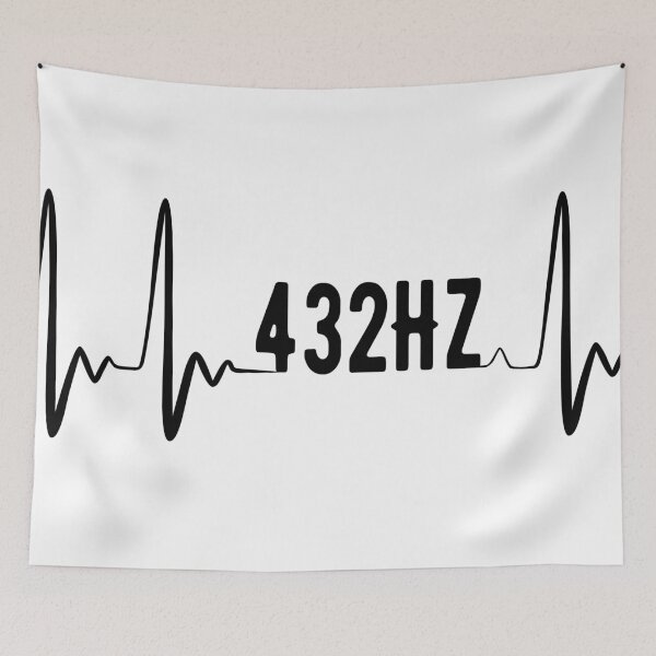 Item preview, Meditate to the rhythm of 432Hz healing music (black on white) designed and sold by yappei.