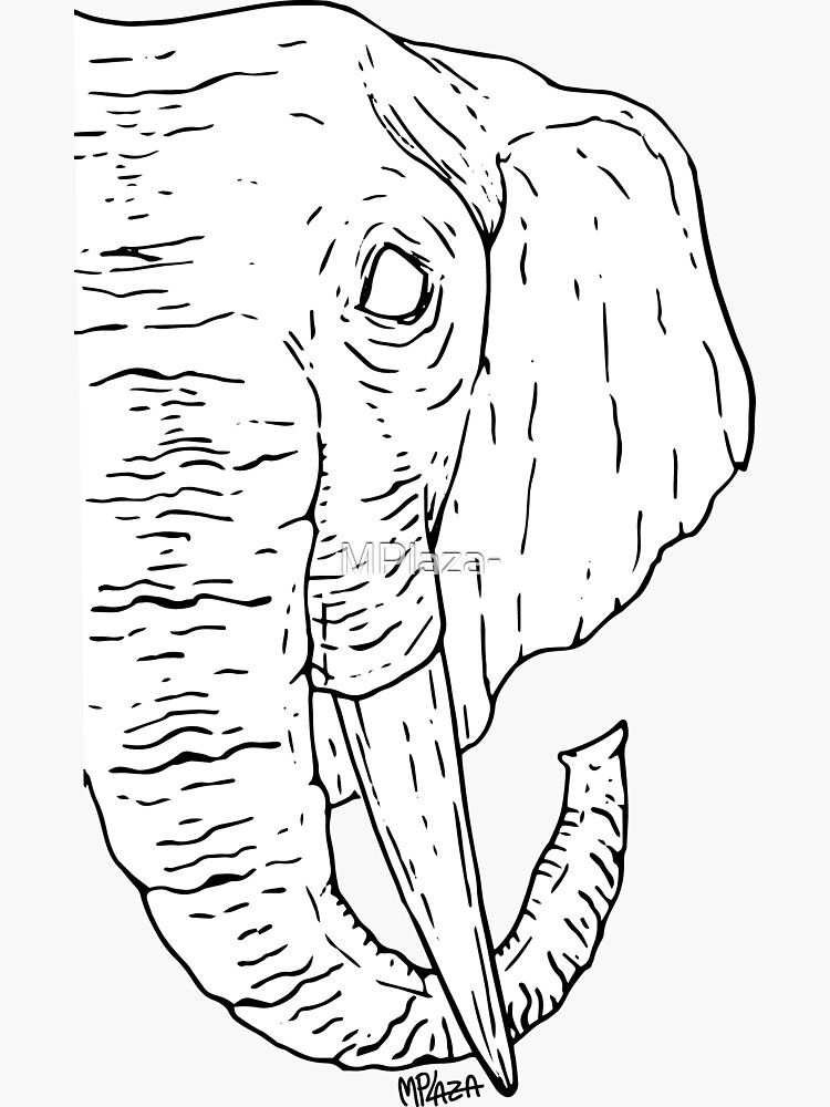 "Elephant" Sticker for Sale by MPlaza Redbubble