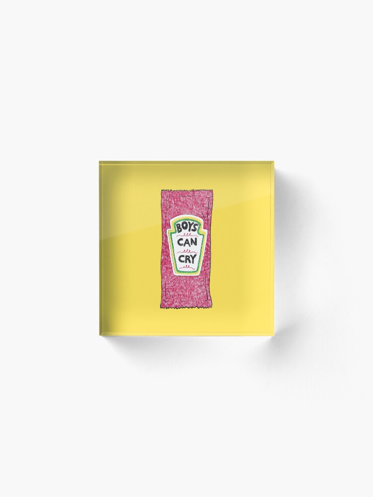 Alternate view of Boys Can Cry Acrylic Block