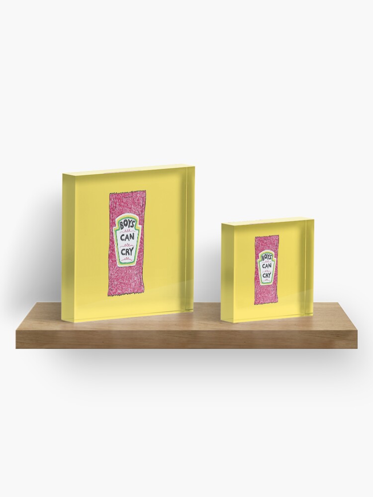 Alternate view of Boys Can Cry Acrylic Block