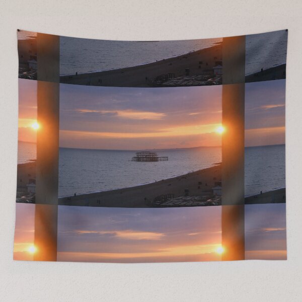 Item preview, West Pier, Brighton at sunset designed and sold by pinkal.