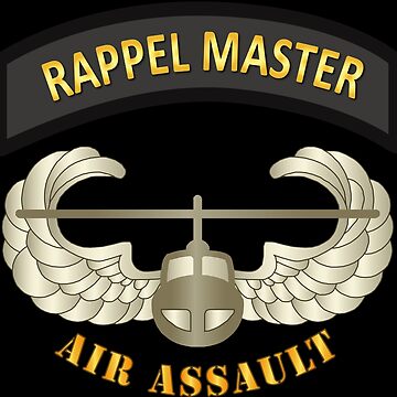 Imagen de la obra Ejército - Pestaña Rappel Master con insignia de asalto aéreo de Military Insignia Products