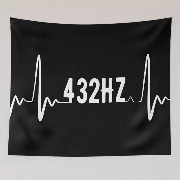 Item preview, Meditate to the rhythm of 432Hz healing music (white on black) designed and sold by yappei.