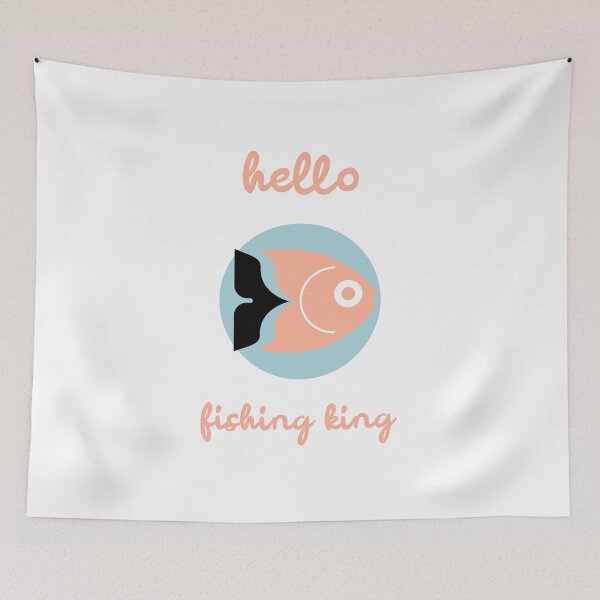 Item preview, HELLO | FISHING KING designed and sold by Ashalcheema.