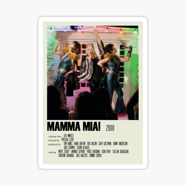 Mamma Mia! Alternative Poster Art Movie Large (4) Sticker