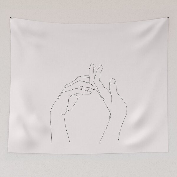 Item preview, Woman's hands line drawing - Abi Natural designed and sold by TheColourStudy.