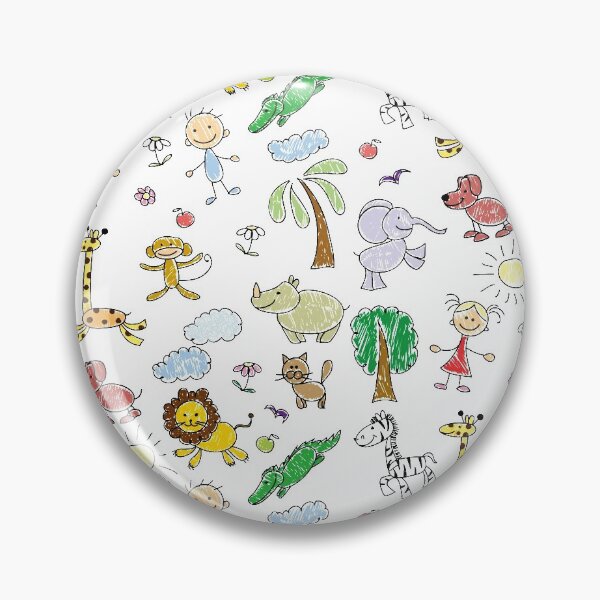Item preview, multicolored sketch, Children's Zoo poster background  designed and sold by Halalolo.