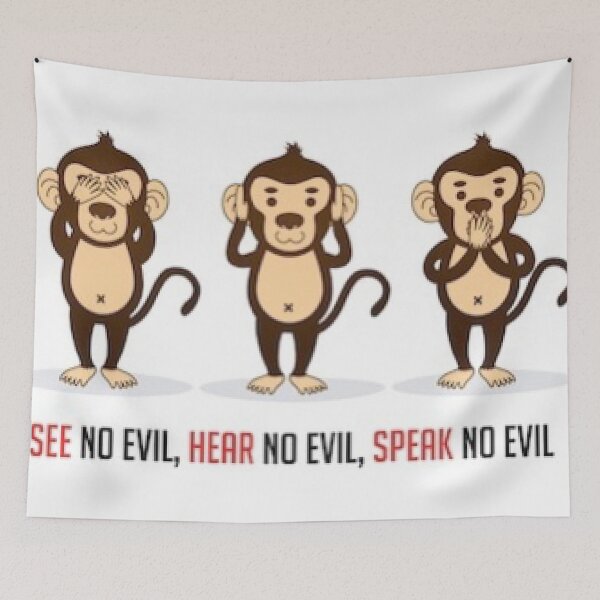 Item preview, 3 monkeys  designed and sold by Magdalineshop.