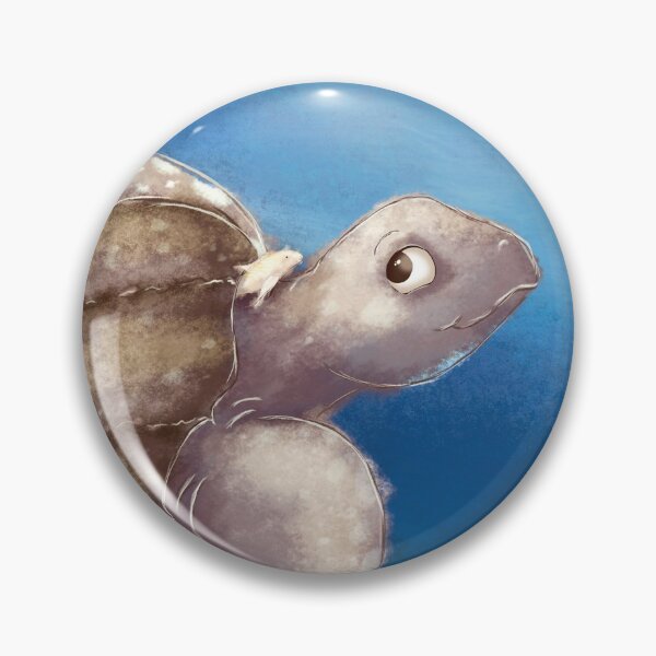 Item preview, sea tutle with little fish friend illustration designed and sold by studioMoSa.