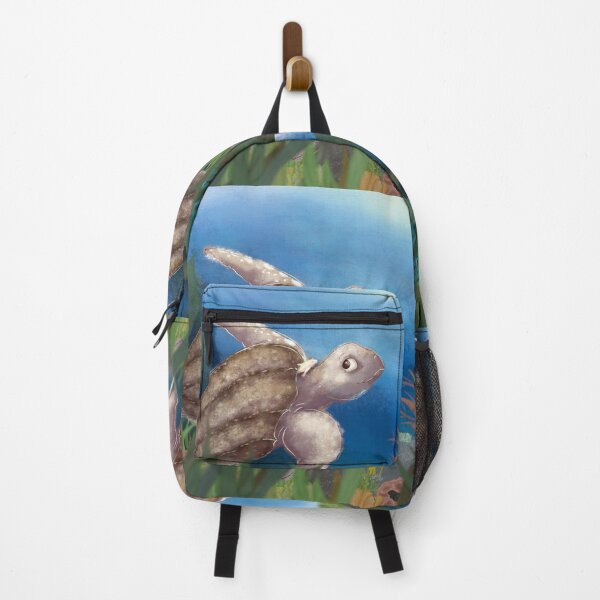 Item preview, sea tutle with little fish friend illustration designed and sold by studioMoSa.