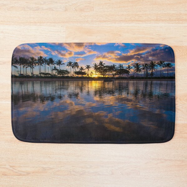 Item preview, Waikiki Sunset Face Mask designed and sold by Adrian Alford Photography.