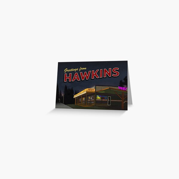 Item preview, Greetings from Hawkins Card (Stranger Things) designed and sold by yikeskea.