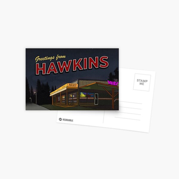 Item preview, Greetings from Hawkins Card (Stranger Things) designed and sold by yikeskea.