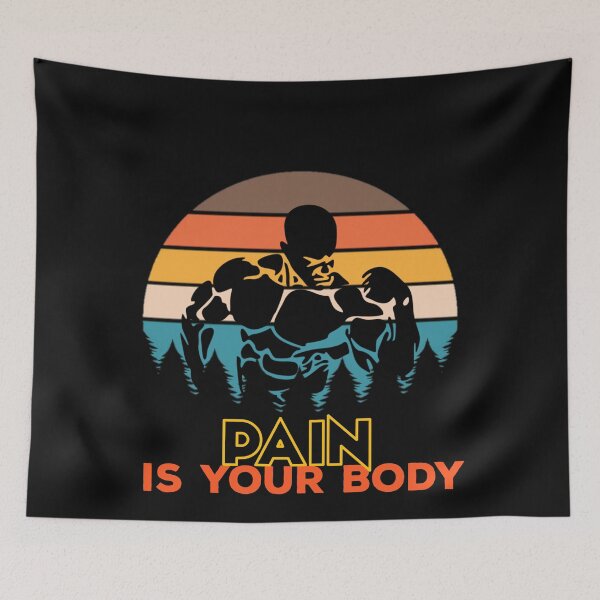 Item preview, Pain is your body retro design designed and sold by thebearderhood.