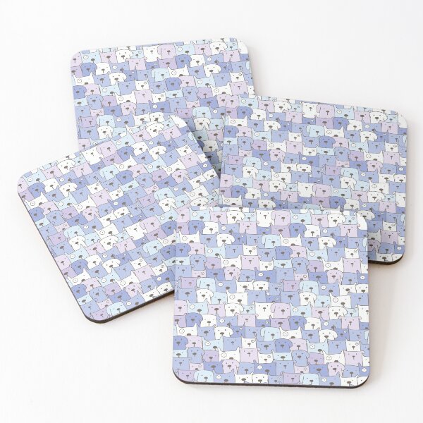 Item preview, Cute Multi Dog Print in Lilac and Pale Blue designed and sold by cgroenewald.