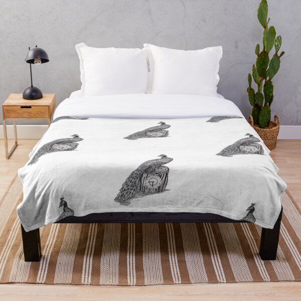 Item preview, Dibujo de pluma de pavo real designed and sold by Oceanwaves-06.