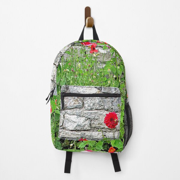 Item preview, Poppies and Other Red Flowers Garden Stone Wall, Himalaya designed and sold by worldways.