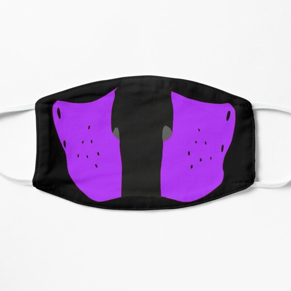Leather pup play face mask Flat Mask