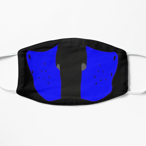 Leather pup play face mask Flat Mask