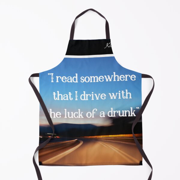 Item preview, "I read somewhere that I can drive with the luck of a drunk" Kimi designed and sold by Formula-Tee.