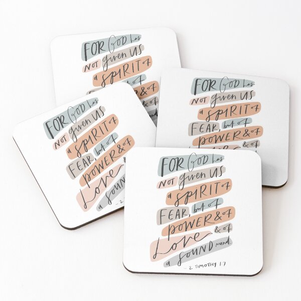 Item preview, 2 Timothy 1:7 | Bible Verses | Christian Inspirational Faith | Illustration Calligraphy designed and sold by seaniemendoza.