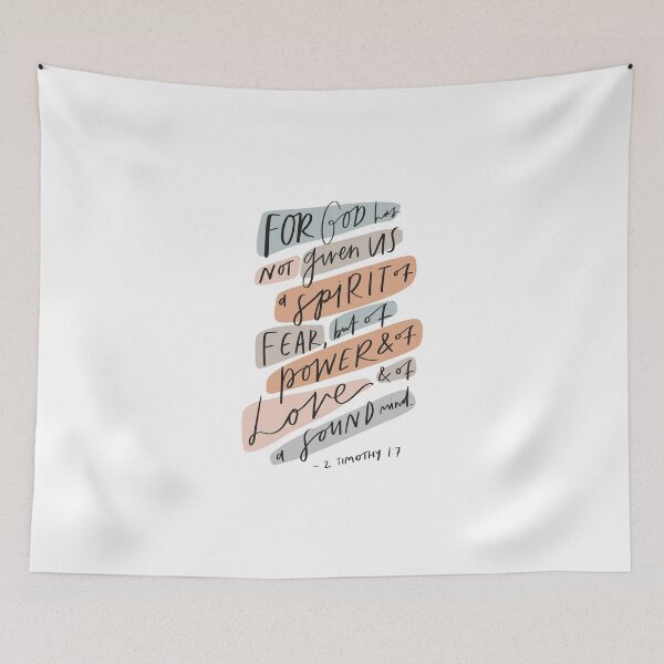 Item preview, 2 Timothy 1:7 | Bible Verses | Christian Inspirational Faith | Illustration Calligraphy designed and sold by seaniemendoza.