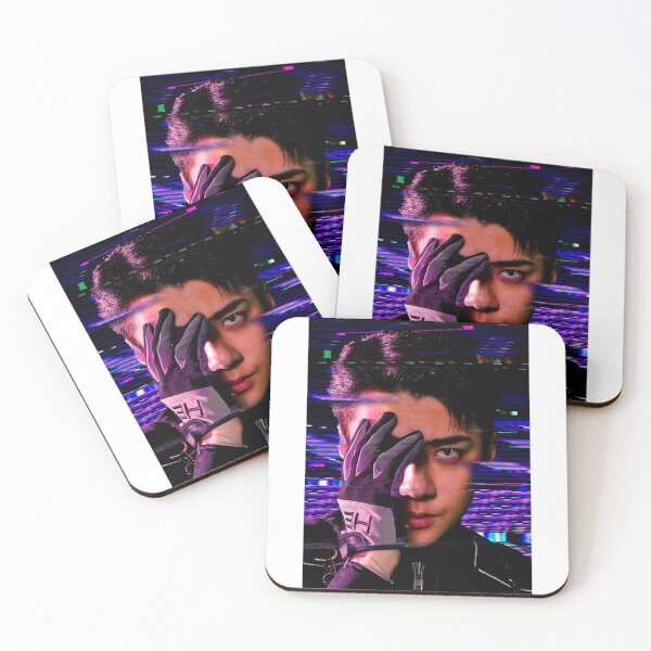 Item preview, sehun photo edit neon netflix serie purple glitch designed and sold by Eddexn.