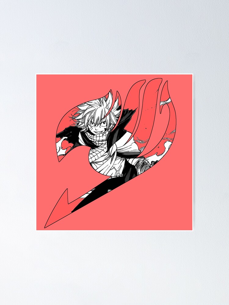 Natsu Dragneel Fairy Tail Logo Poster By Lgextra Redbubble