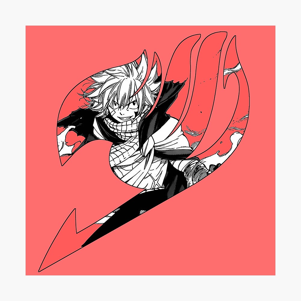 Natsu Dragneel Fairy Tail Logo Poster By Lgextra Redbubble