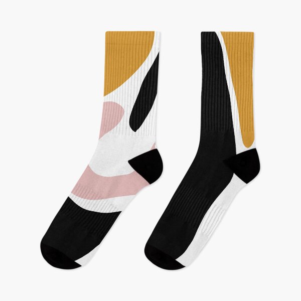 Item preview, Abstract Art - Waves - Black Pink Yellow designed and sold by Geometricshow.