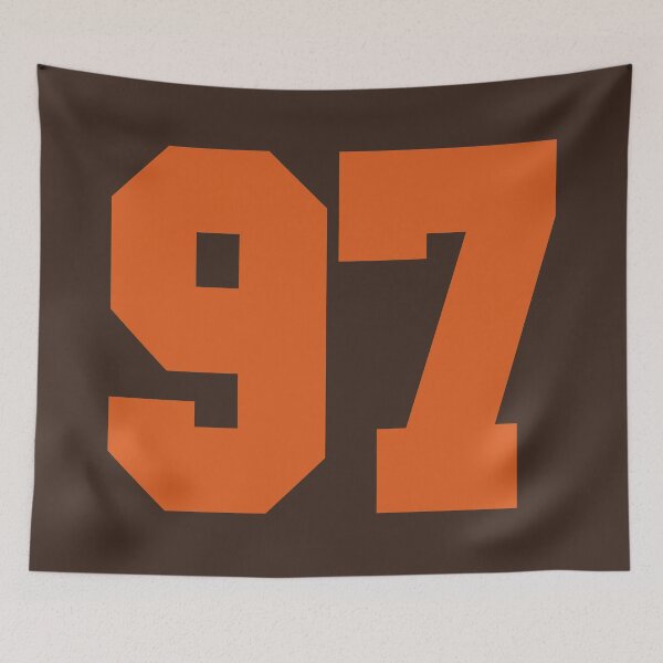 Item preview, 97 Number Cleveland Sports Ninety-Seven Brown Jersey designed and sold by HelloFromAja.