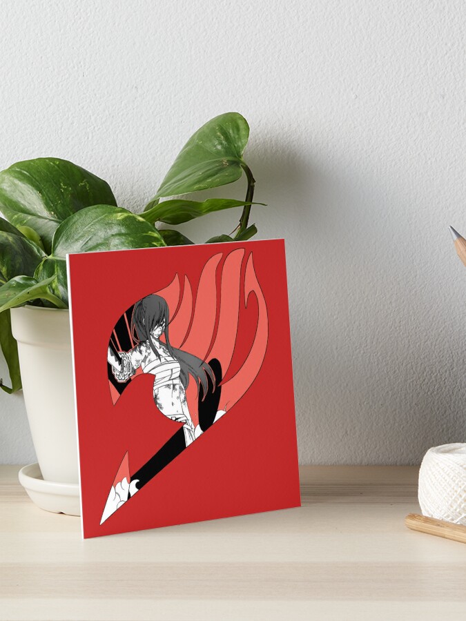 Erza Scarlet Fairy Tail Logo Art Board Print By Lgextra Redbubble