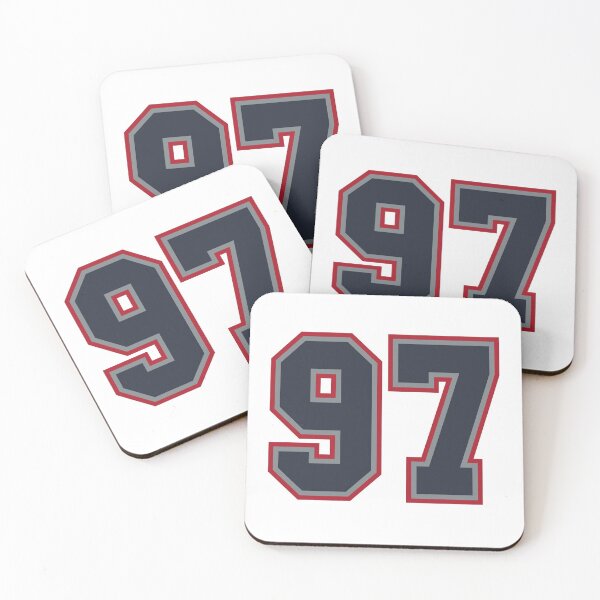 Item preview, 97 Navy Grey Red Sports Number Ninety-Seven designed and sold by HelloFromAja.