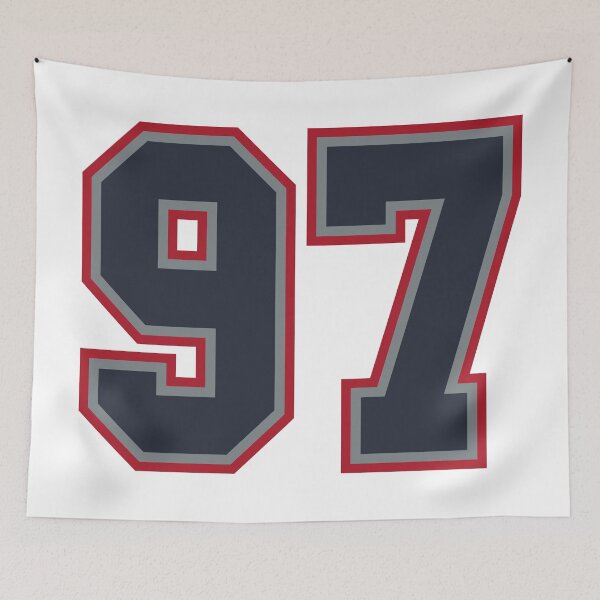 Item preview, 97 Navy Grey Red Sports Number Ninety-Seven designed and sold by HelloFromAja.