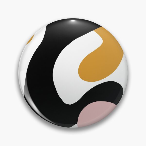 Item preview, Abstract Art - Waves Circle - Black Pink Yellow designed and sold by Geometricshow.