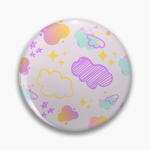 Item preview, Lilac violet dreamy neon clouds stars pattern gift design designed and sold by Michael Schmidt.
